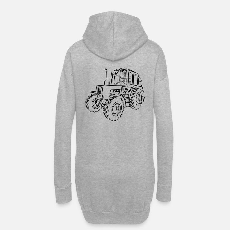 Traktor Belarus MTS 82 - Hoodie-Kleid - Grau meliert