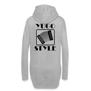 style yugo - Sweat-shirt à capuche long Femme - gris chiné - Dos