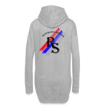 rs srpska - Hoodie-Kleid - Grau meliert - Hinten