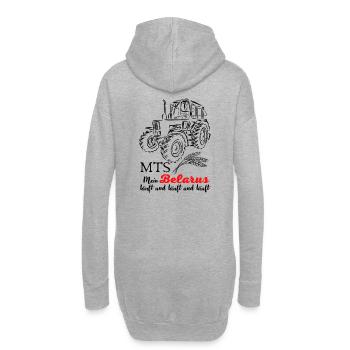 Biélorussie MTS / My Belarus running & running. Ostalgie - Sweat-shirt à capuche long Femme - gris chiné - Dos