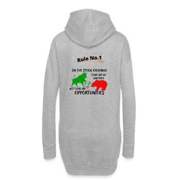 Taureau et ours les animaux du marché boursier et des actions - Sweat-shirt à capuche long Femme - gris chiné - Dos
