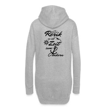 Rerik-es ist Zeit zum ankern - Hoodie-Kleid - Grau meliert - Hinten