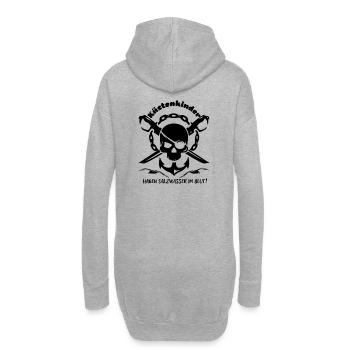 Les enfants côtiers ont de l’eau salée dans l’ancre du crâne de sang - Sweat-shirt à capuche long Femme - gris chiné - Dos