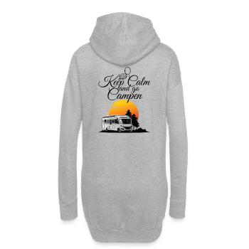 Camping-cars Camping-car Dicton-Restez calme et - Sweat-shirt à capuche long Femme - gris chiné - Dos