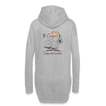 Camper Kastenwagen Wohnmobil Spruch + Motiv - Hoodie-Kleid - Grau meliert - Hinten