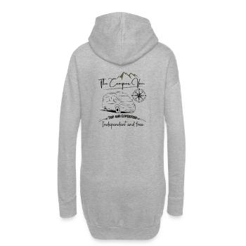 Camper Kastenwagen Wohnmobil Spruch + Motiv - Hoodie-Kleid - Grau meliert - Hinten