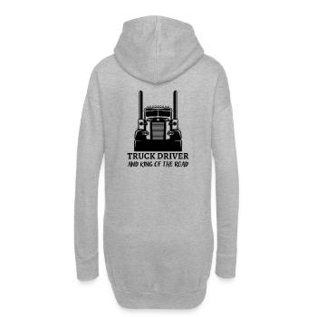 Chauffeur de camion et roi de la route - Sweat-shirt à capuche long Femme - gris chiné - Dos