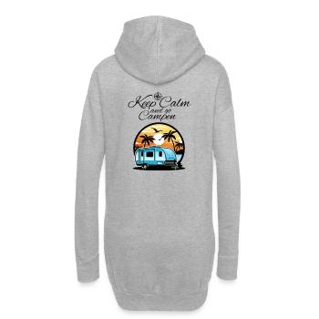 Camper Wohnwagen Spruch-Keep Calm and go campen - Hoodie-Kleid - Grau meliert - Hinten