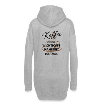 Kaffee ist die wichtigste Mahlzeit des Tages-Funny - Hoodie-Kleid - Grau meliert - Hinten