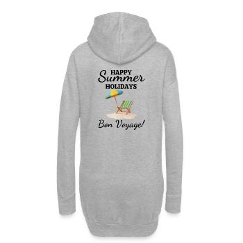 Happy Summer Holidays-Bon Voyage!-Sommer Urlaub - Hoodie-Kleid - Grau meliert - Hinten