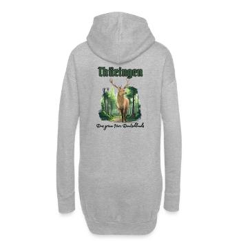 Thüringen - Das grünes Herz Deutschlands-Hirsch - Hoodie-Kleid - Grau meliert - Hinten