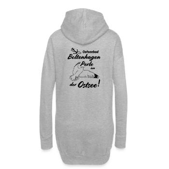 Boltenhagen Ostseebad und Perle an der Ostsee - Hoodie-Kleid - Grau meliert - Hinten