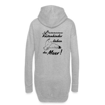 Küstenkinder lieben das Meer-Den Norden im Herzen - Hoodie-Kleid - Grau meliert - Hinten