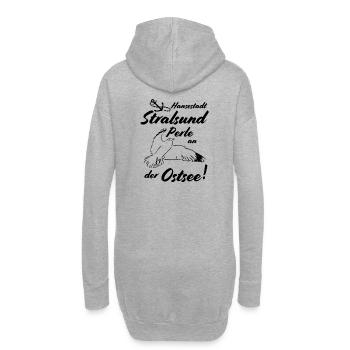 Stralsund, ville hanséatique perle de la mer Baltique - Sweat-shirt à capuche long Femme - gris chiné - Dos