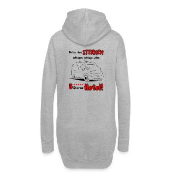 Camping Van Camping-car Dicton + Motif - Sweat-shirt à capuche long Femme - gris chiné - Dos