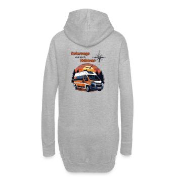Camping Kastenwagen Wohnmobil Spruch-Unterwegs ... - Hoodie-Kleid - Grau meliert - Hinten