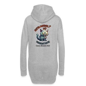 Guten Morgen? Hä! Vorsicht Alter Ganz Dünnes Eis - Hoodie-Kleid - Grau meliert - Hinten