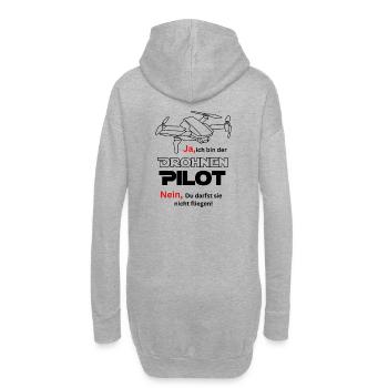 Drohnen Pilot - Hoodie-Kleid - Grau meliert - Hinten