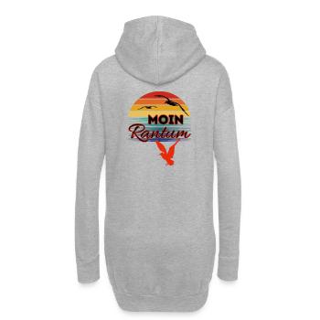 Moin Rantum avec mouette dans le style rétro Sylt-Rantum - Sweat-shirt à capuche long Femme - gris chiné - Dos