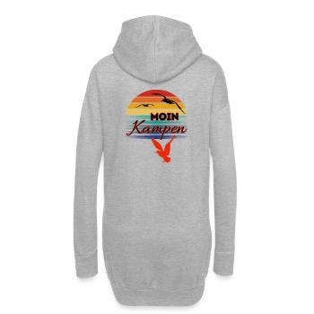 Moin Kampen avec mouette dans le style rétro-Sylt-Kampen - Sweat-shirt à capuche long Femme - gris chiné - Dos