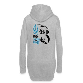 Rerik-Kite Surfen am Haff-Ostseebad Rerik - Hoodie-Kleid - Grau meliert - Hinten