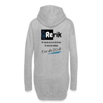 Rerik pour moi le plus bel endroit du monde. - Sweat-shirt à capuche long Femme - gris chiné - Dos