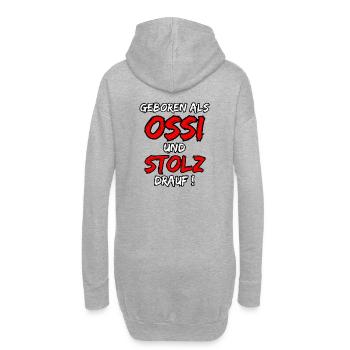 Né en tant qu’Ossi et fier de l’être ! - Sweat-shirt à capuche long Femme - gris chiné - Dos
