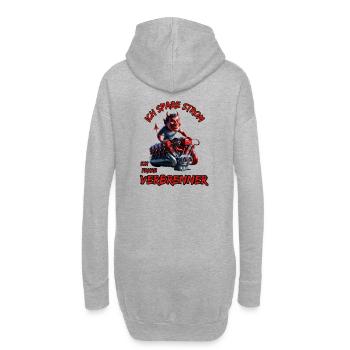 Ich Spare Strom Ich Fahre Verbrenner - Hoodie-Kleid - Grau meliert - Hinten