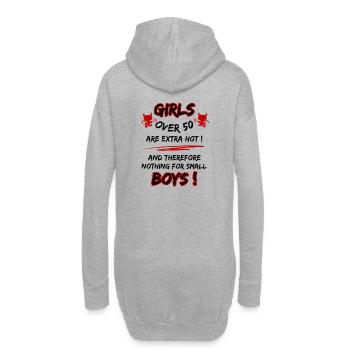 Les femmes de plus de 50 ans sont très sexy... 50e anniversaire - Sweat-shirt à capuche long Femme - gris chiné - Dos