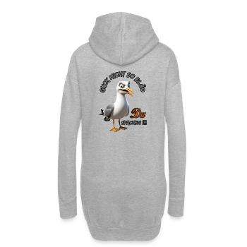 Guck nicht so Blöd Du Spacken Lustige Möwe - Hoodie-Kleid - Grau meliert - Hinten