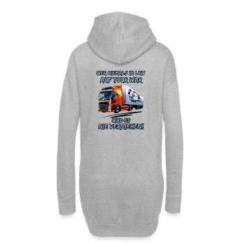 Truck Driver Saying - Who has never been on tour... - Hoodie Dress - heather grey - Back