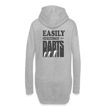 Dart cool dicton Facilement distrait par les fléchettes - Sweat-shirt à capuche long Femme - gris chiné - Dos