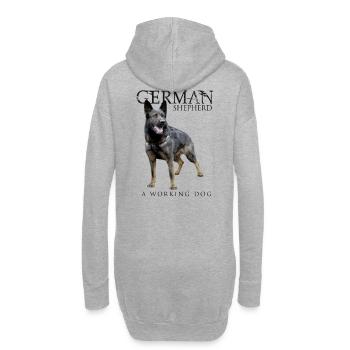 German Shepherd Dog - Hoodie Dress - heather grey - Back