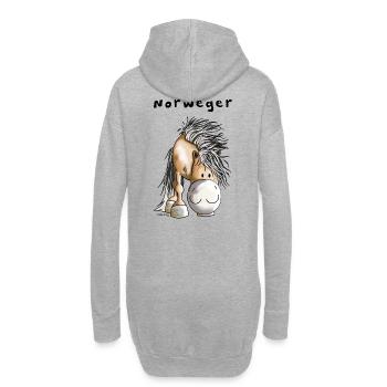 Süßer Norweger - Hoodie-Kleid - Grau meliert - Hinten