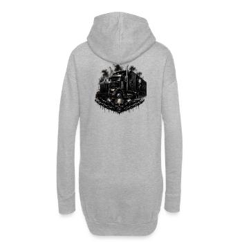 Amour des routiers - Sweat-shirt à capuche long Femme - gris chiné - Dos