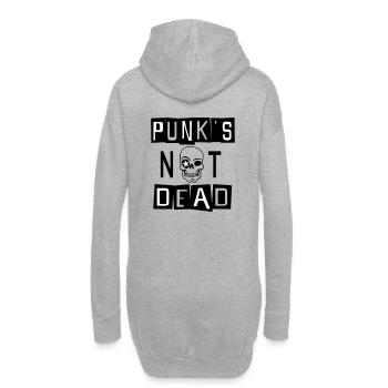 PUNK ist nicht tot - Hoodie-Kleid - Grau meliert - Hinten