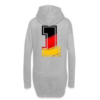 nummer 1 Deutschland - Hoodie-Kleid - Grau meliert - Hinten
