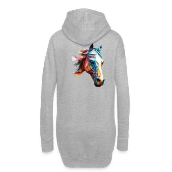Un cadeau spécial pour les passionnés de chevaux - Sweat-shirt à capuche long Femme - gris chiné - Dos