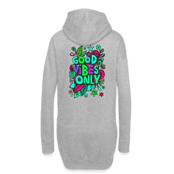 bonnes vibrations seulement - Sweat-shirt à capuche long Femme - gris chiné - Dos