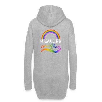 Pride Day Hamburg LGBTQ+ CSD Gay Queer Liebe - Hoodie-Kleid - Grau meliert - Hinten