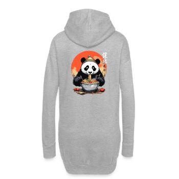 Kawaii Panda Ramen Style Japon Design - Sweat-shirt à capuche long Femme - gris chiné - Dos