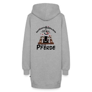 Pferdespruch - Hoodie-Kleid - Grau meliert - Hinten - AI Model Female 172 light (172cm)