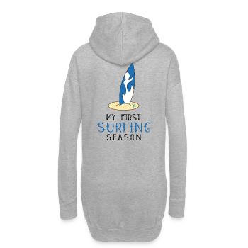 surfeur - Sweat-shirt à capuche long Femme - gris chiné - Dos