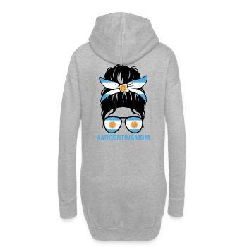 Argentinische Mama Argentinien Mama Argentinische Fla - Hoodie-Kleid - Grau meliert - Hinten