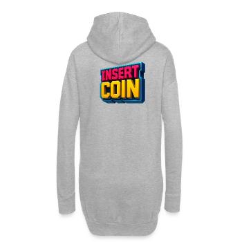 Neon Retro Gaming Design - Hoodie-Kleid - Grau meliert - Hinten
