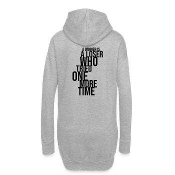 A Winner Is a Loser Who Tried One More Time – Typo - Hoodie-Kleid - Grau meliert - Hinten