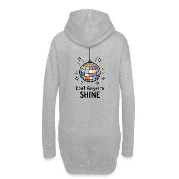 N’oubliez pas de briller – Disco Ball Disco Rays - Sweat-shirt à capuche long Femme - gris chiné - Dos