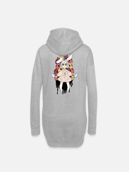 FunnyBunny - Hoodie-Kleid - Grau meliert