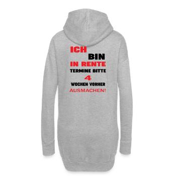 Endlich in Rente - Rentenalter - Freiheit - Hoodie-Kleid - Grau meliert - Hinten