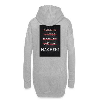 Motivation Machen Motiviren - Hoodie-Kleid - Grau meliert - Hinten
